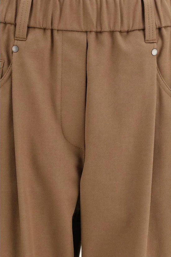 Brunello Cucinelli Braune Baumwoll-Freizeithose by Brunello Cucinelli