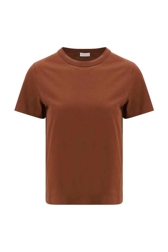 Brunello Cucinelli Cucinelli Braunes Baumwoll-T-Shirt by Brunello Cucinelli Cucinelli