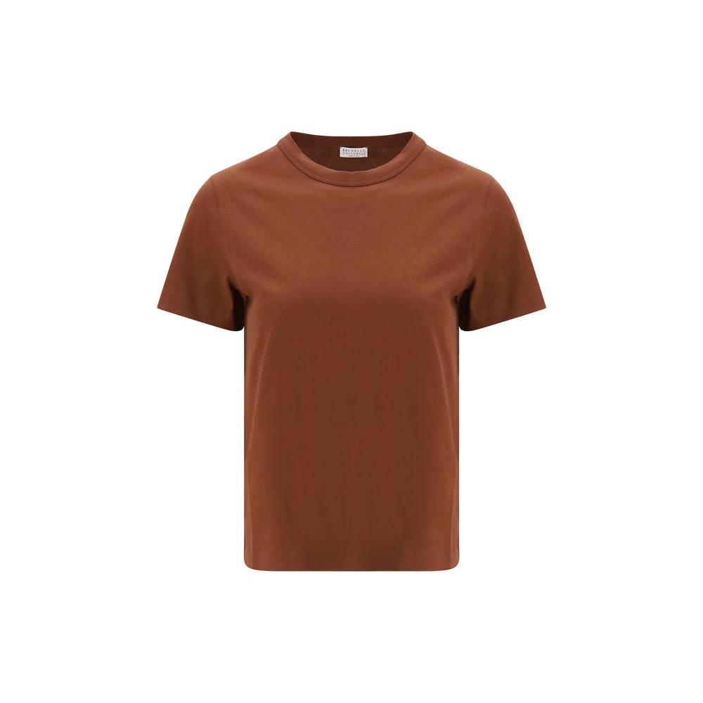 Brunello Cucinelli Cucinelli Braunes Baumwoll-T-Shirt by Brunello Cucinelli Cucinelli