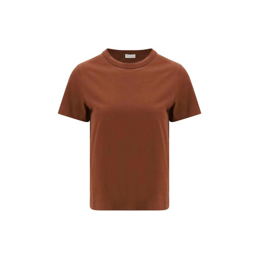 Brunello Cucinelli Cucinelli Braunes Baumwoll-T-Shirt by Brunello Cucinelli Cucinelli