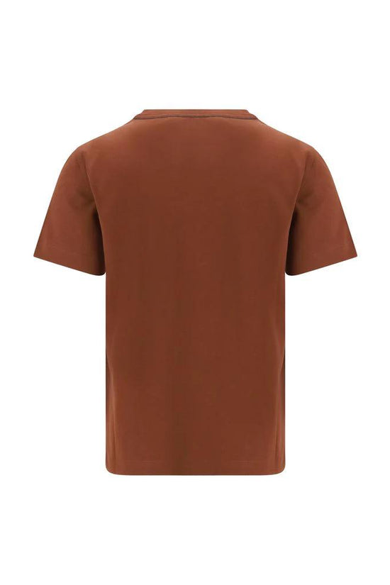Brunello Cucinelli Braunes Baumwoll-T-Shirt by Brunello Cucinelli