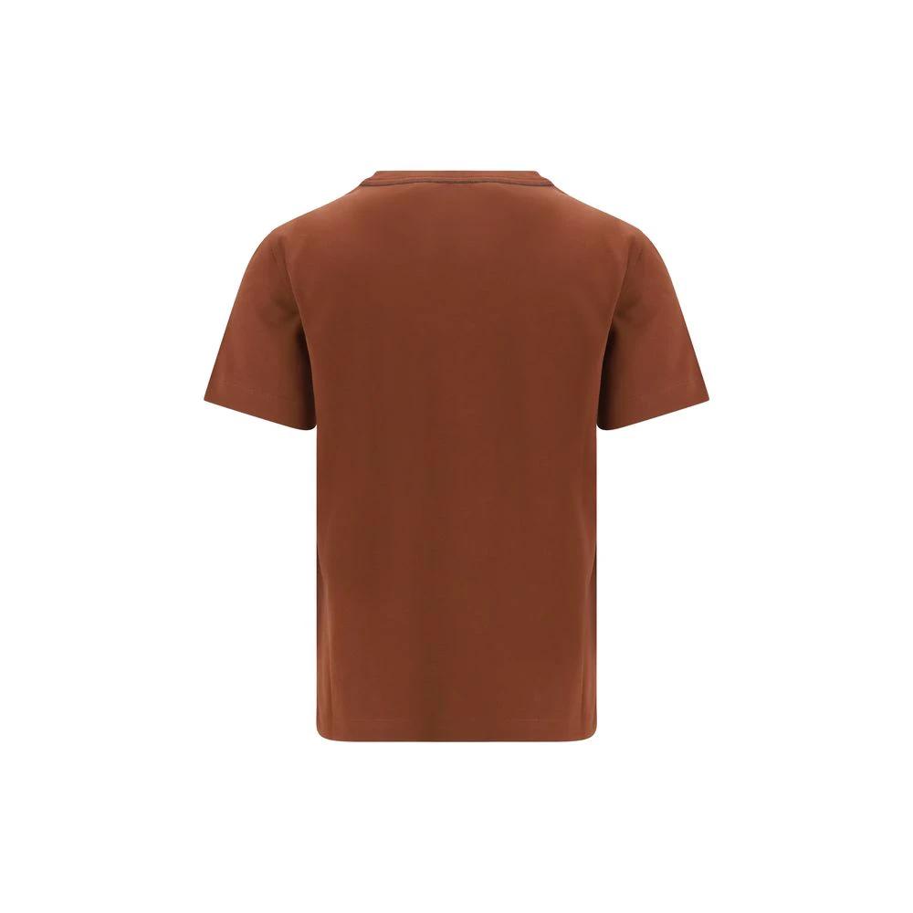 Brunello Cucinelli Braunes Baumwoll-T-Shirt by Brunello Cucinelli