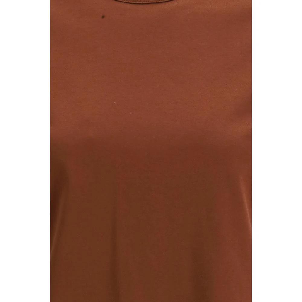 Brunello Cucinelli Braunes Baumwoll-T-Shirt by Brunello Cucinelli