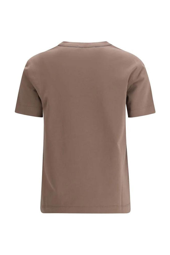 Brunello Cucinelli Braunes Baumwoll-T-Shirt by Brunello Cucinelli