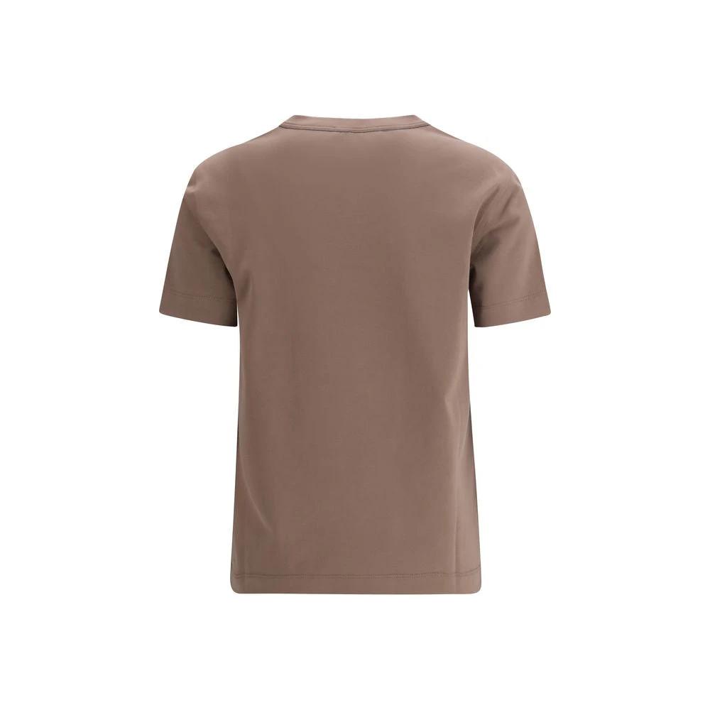 Brunello Cucinelli Braunes Baumwoll-T-Shirt by Brunello Cucinelli