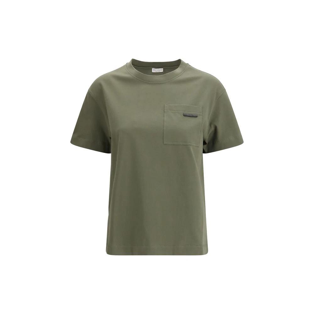 Brunello Cucinelli Cucinelli Zweifarbige Baumwoll-T-Shirt by Brunello Cucinelli Cucinelli