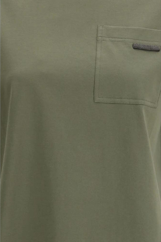 Brunello Cucinelli Zweifarbige Baumwoll-T-Shirt by Brunello Cucinelli