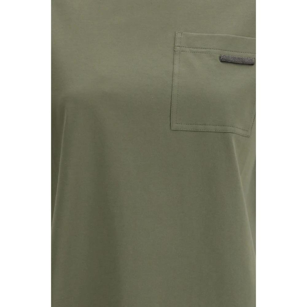 Brunello Cucinelli Zweifarbige Baumwoll-T-Shirt by Brunello Cucinelli