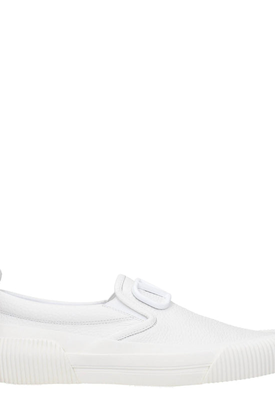 Valentino Garavani Weiße Loafer aus Leder zum Hineinschlüpfen by Valentino Garavani