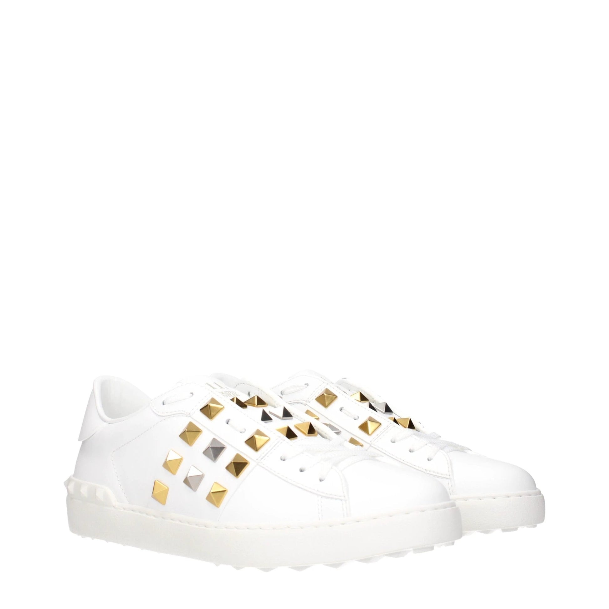 Valentino Garavani Weiße Low-Top-Sneaker aus Leder by Valentino Garavani