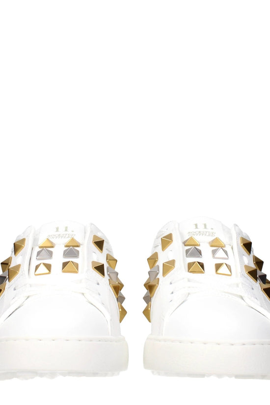 Valentino Garavani Weiße Low-Top-Sneaker aus Leder by Valentino Garavani