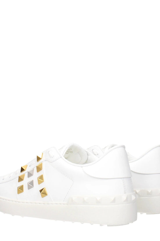 Valentino Garavani Weiße Low-Top-Sneaker aus Leder by Valentino Garavani