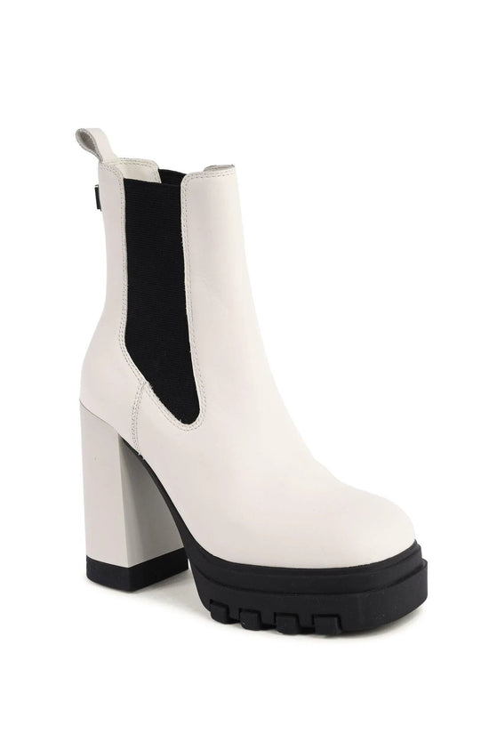 Tommy Hilfiger Weiße Leder-Stiefeletten by Tommy Hilfiger