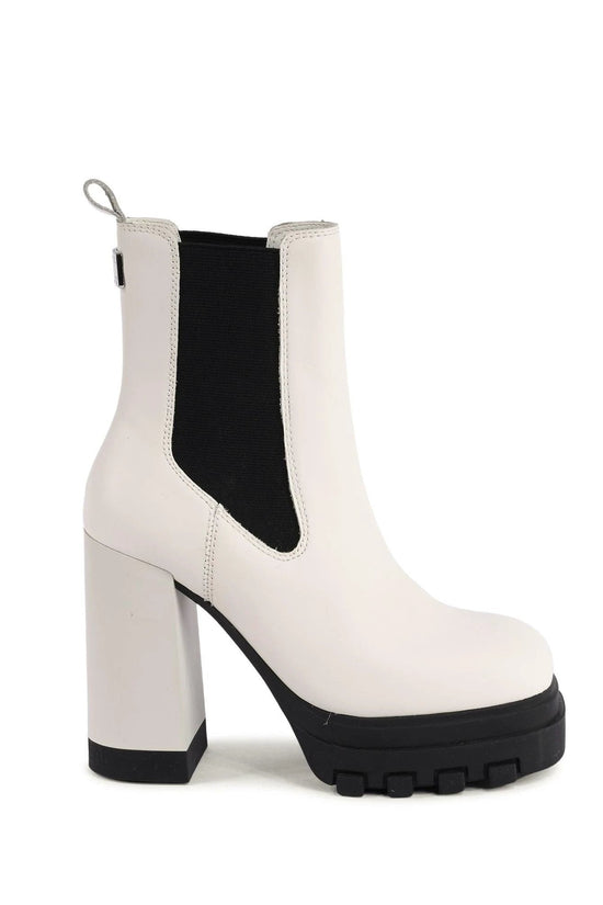 Tommy Hilfiger Weiße Leder-Stiefeletten by Tommy Hilfiger