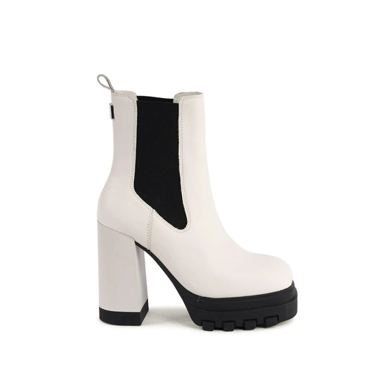 Tommy Hilfiger Weiße Leder-Stiefeletten by Tommy Hilfiger