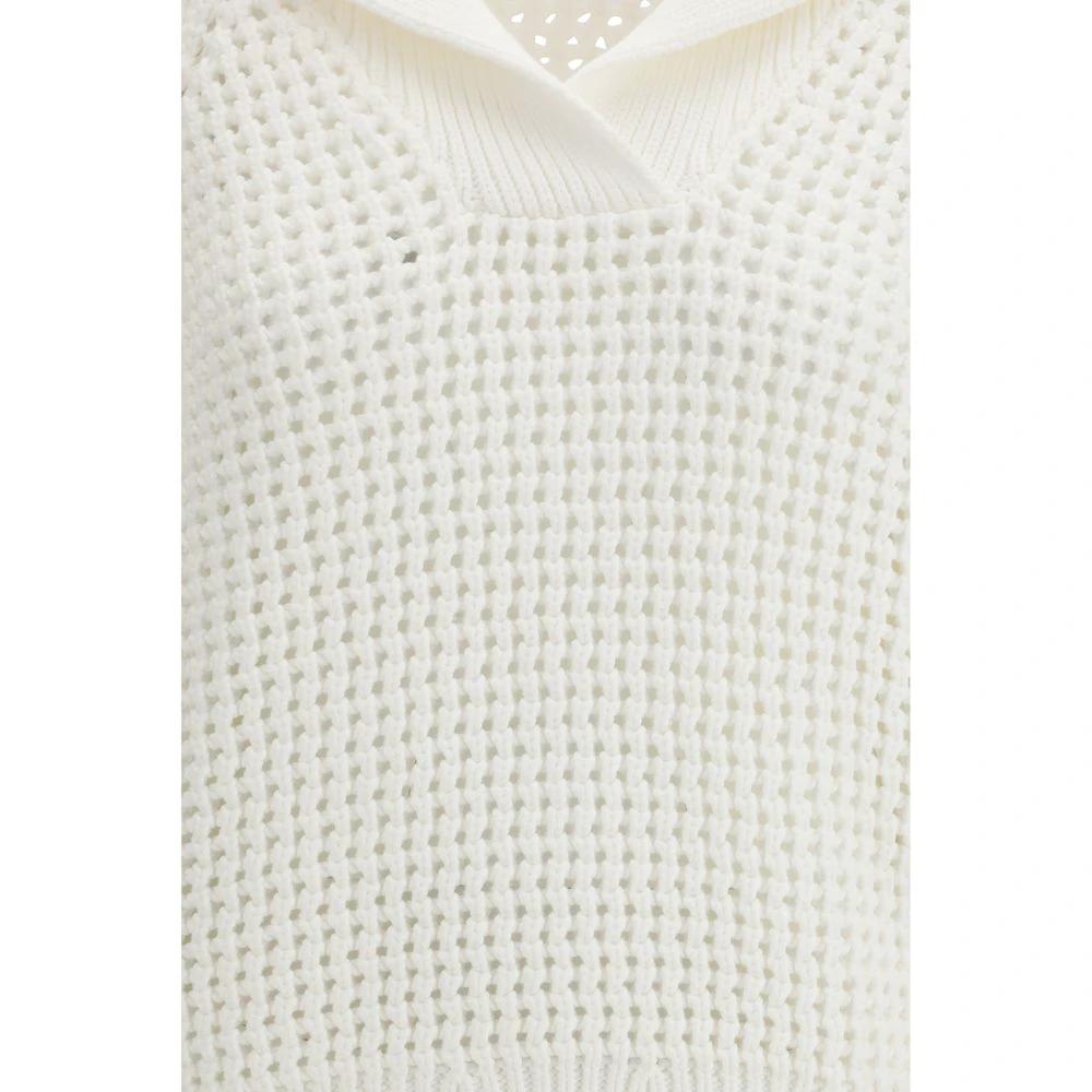 Brunello Cucinelli Weißes Baumwoll-Sweatshirt by Brunello Cucinelli