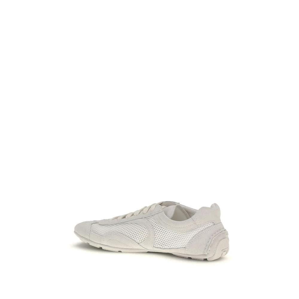 Prada Weiße Stoff-Sneaker mit niedrigem Schaft by Prada
