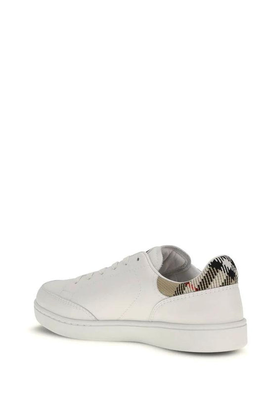 Burberry Weiße Low-Top-Sneaker aus Kalbsleder Bos Taurus by Burberry