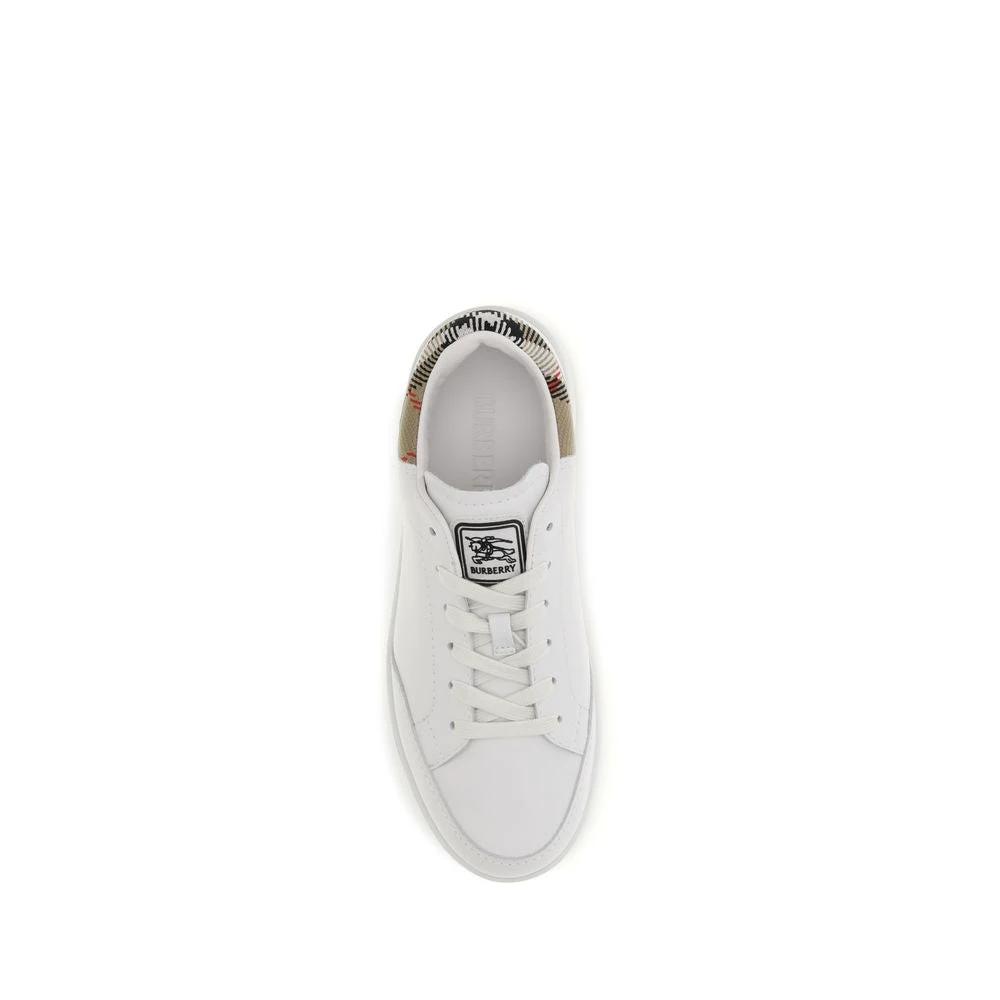 Burberry Weiße Low-Top-Sneaker aus Kalbsleder Bos Taurus by Burberry