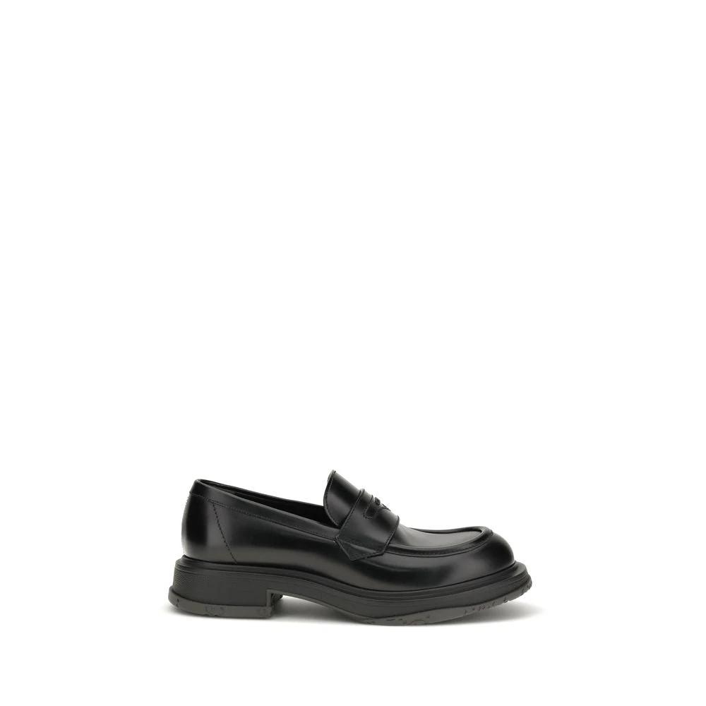 Gucci Schwarze Bos Taurus Kalbsleder Loafer zum Hineinschlüpfen by Gucci