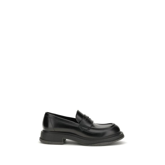 Gucci Schwarze Bos Taurus Kalbsleder Loafer zum Hineinschlüpfen by Gucci