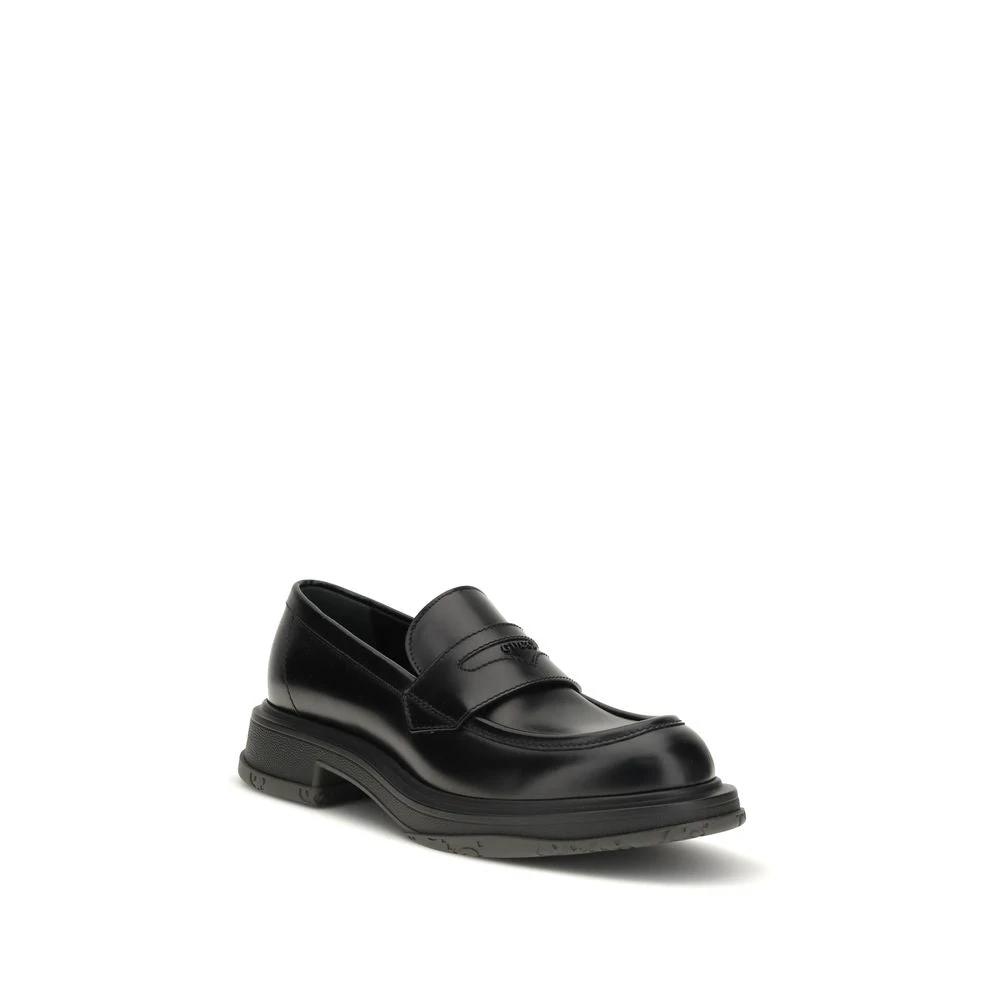 Gucci Schwarze Bos Taurus Kalbsleder Loafer zum Hineinschlüpfen by Gucci