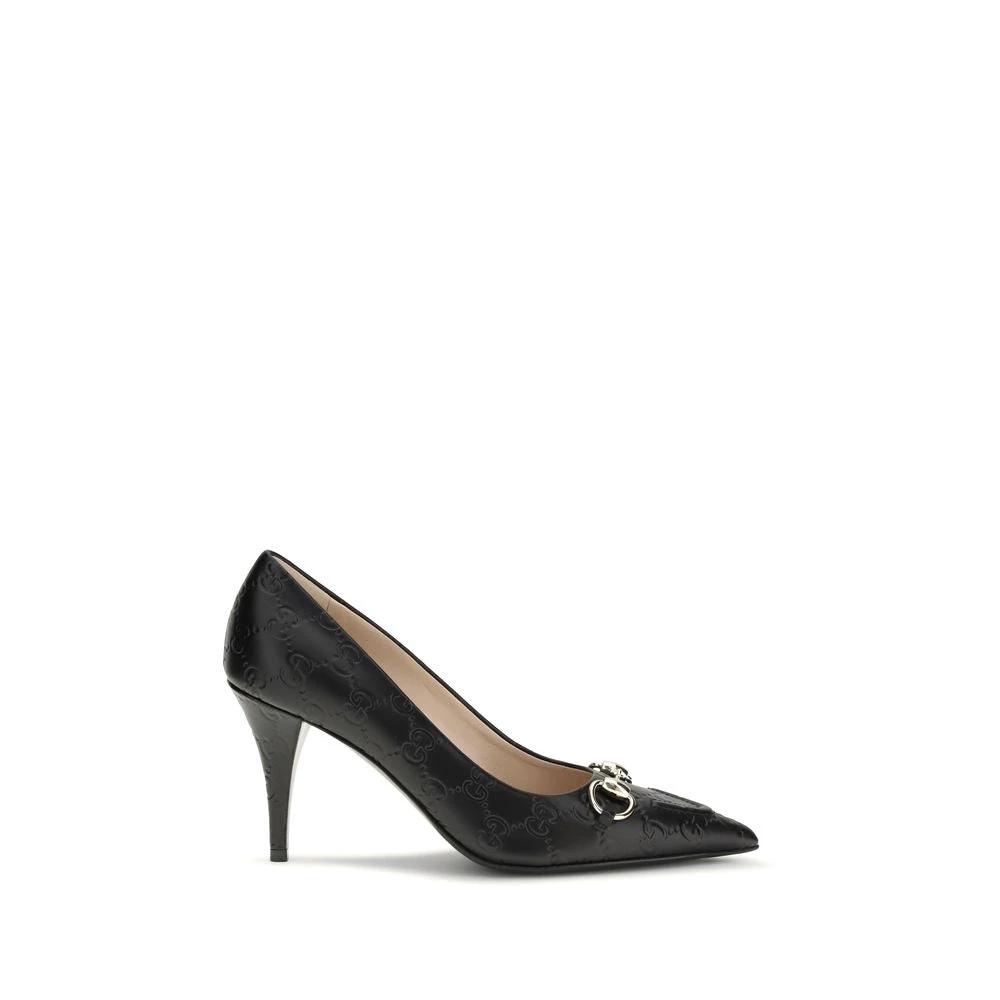 Gucci Schwarze Pumps aus Kalbsleder Bos Taurus mit mittlerem Absatz by Gucci