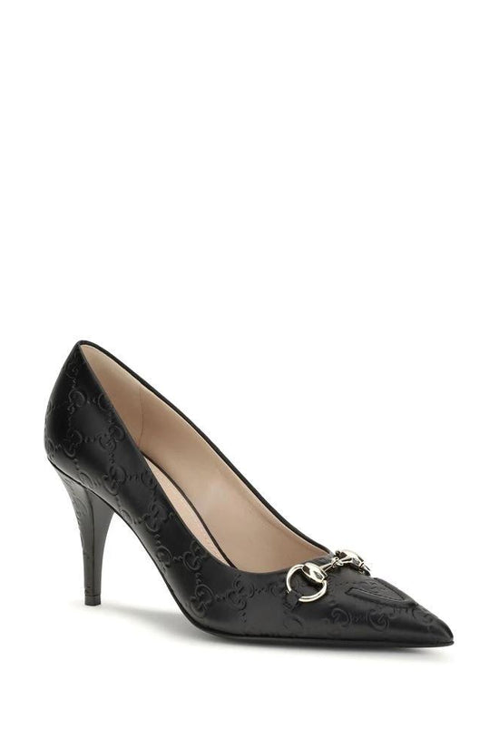 Gucci Schwarze Pumps aus Kalbsleder Bos Taurus mit mittlerem Absatz by Gucci