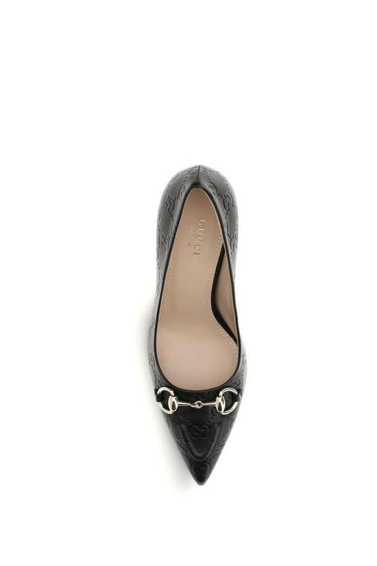 Gucci Schwarze Pumps aus Kalbsleder Bos Taurus mit mittlerem Absatz by Gucci