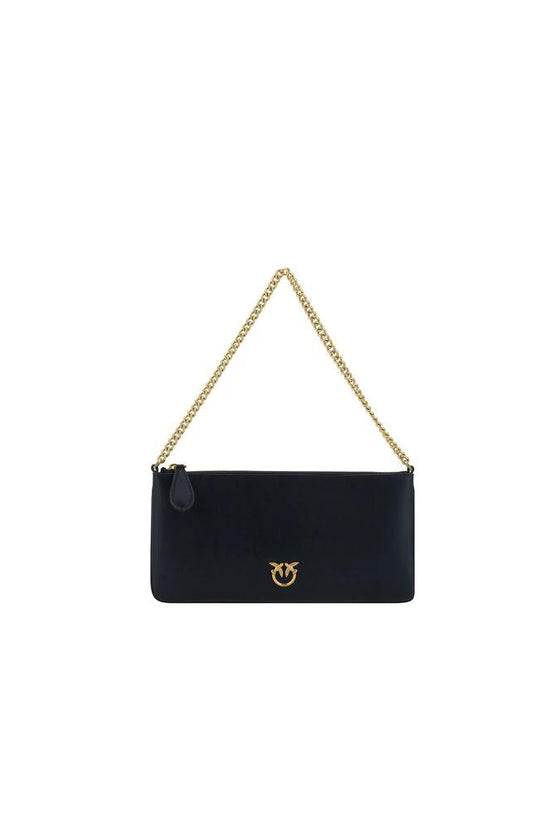 PINKO Schwarze Kalbsleder Bos Taurus Schultertasche by PINKO