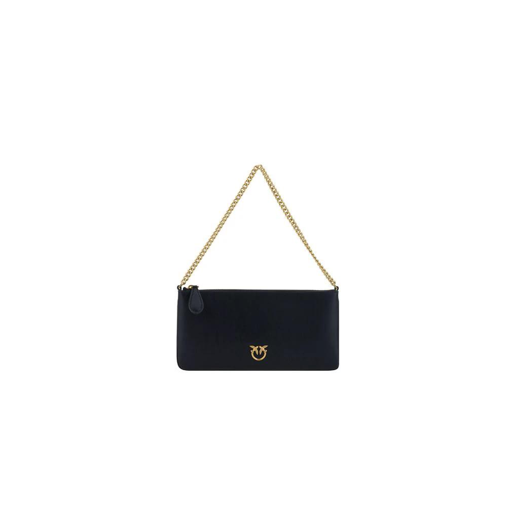 PINKO Schwarze Kalbsleder Bos Taurus Schultertasche by PINKO