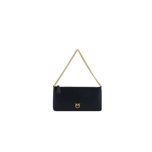 PINKO Schwarze Kalbsleder Bos Taurus Schultertasche by PINKO