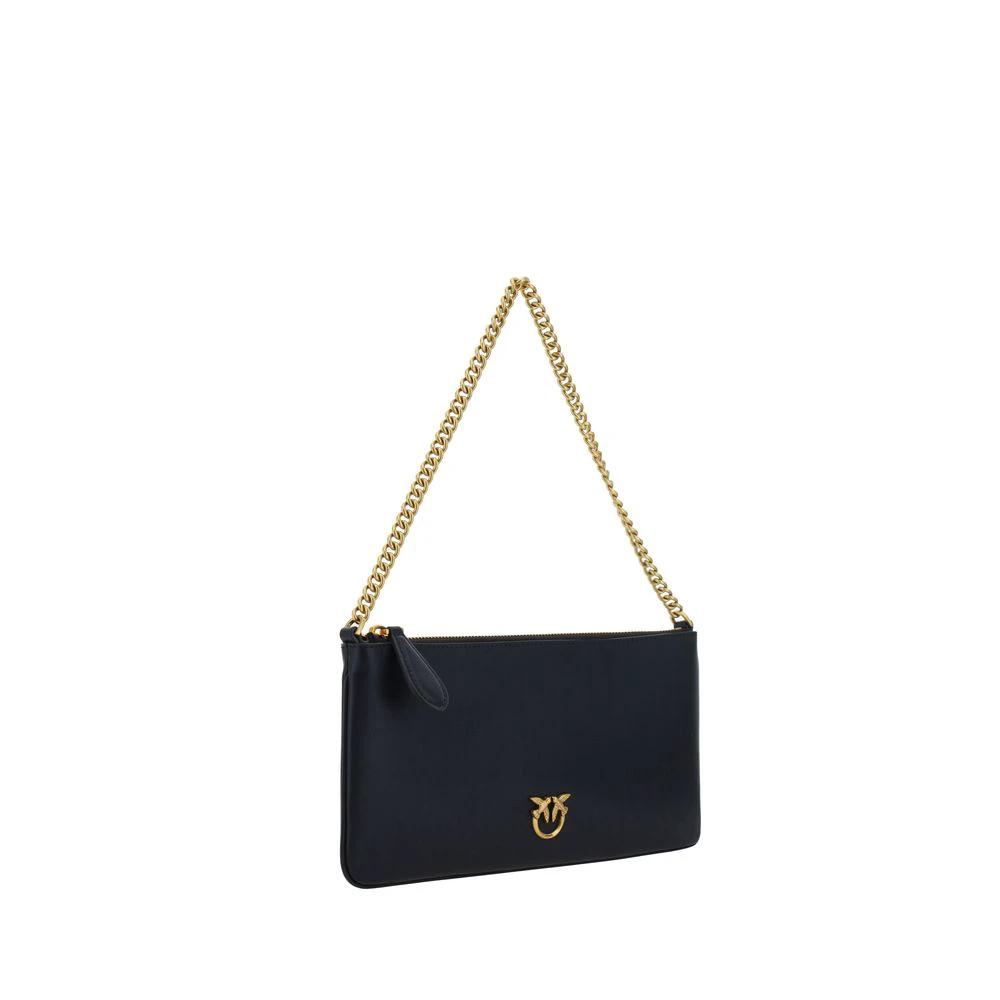 PINKO Schwarze Kalbsleder Bos Taurus Schultertasche by PINKO
