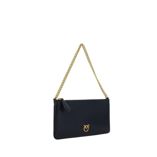 PINKO Schwarze Kalbsleder Bos Taurus Schultertasche by PINKO