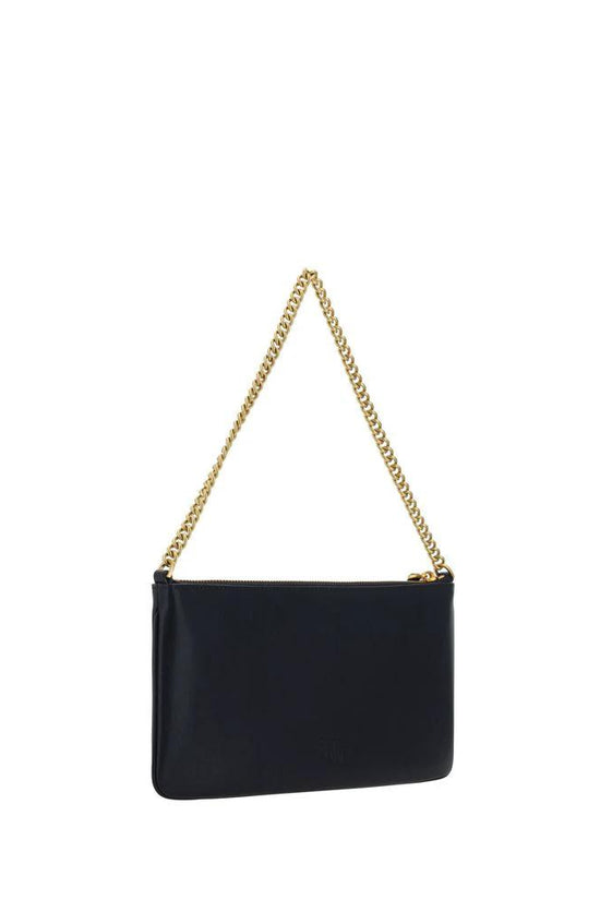 PINKO Schwarze Kalbsleder Bos Taurus Schultertasche by PINKO