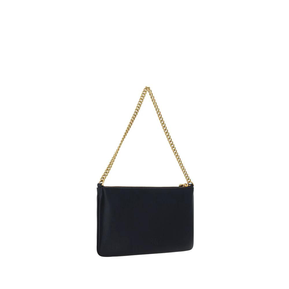 PINKO Schwarze Kalbsleder Bos Taurus Schultertasche by PINKO