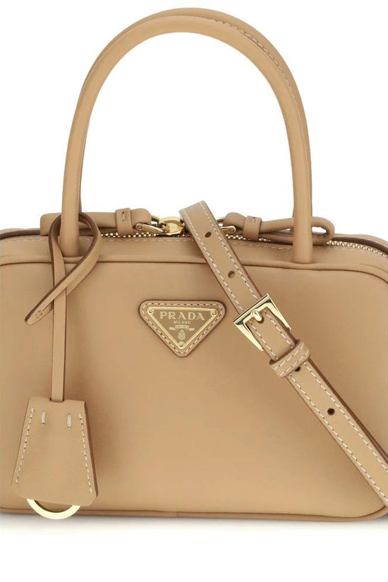 Prada Beige Calf Leather Bos Taurus Handtasche by Prada