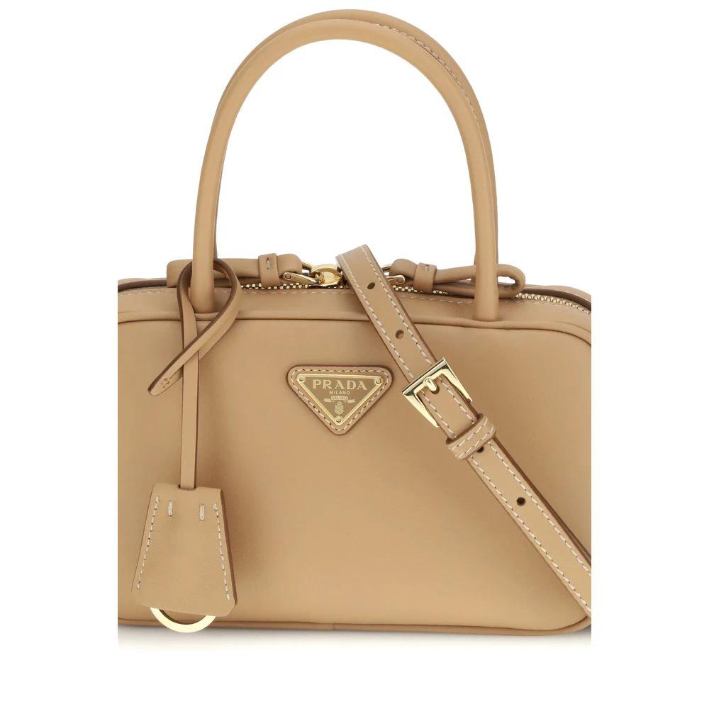 Prada Beige Calf Leather Bos Taurus Handtasche by Prada