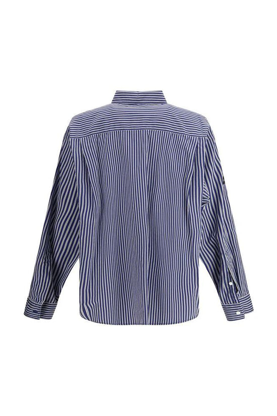 Balenciaga Blaues Baumwollhemd mit Muster by Balenciaga