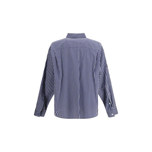Balenciaga Blaues Baumwollhemd mit Muster by Balenciaga
