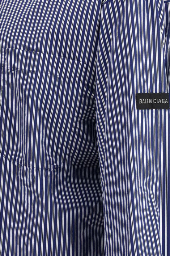 Balenciaga Blaues Baumwollhemd mit Muster by Balenciaga