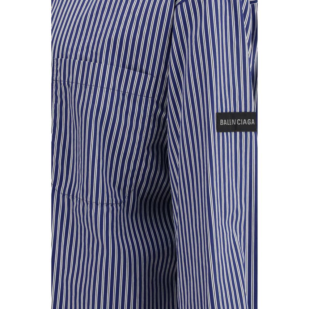 Balenciaga Blaues Baumwollhemd mit Muster by Balenciaga