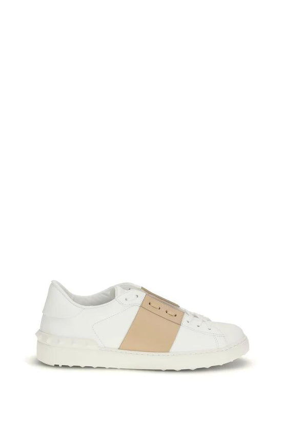 Valentino Garavani Weiße Low-Top-Sneaker aus Kalbsleder Bos Taurus by Valentino Garavani