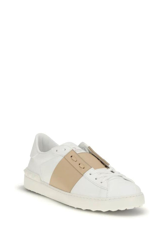 Valentino Garavani Weiße Low-Top-Sneaker aus Kalbsleder Bos Taurus by Valentino Garavani