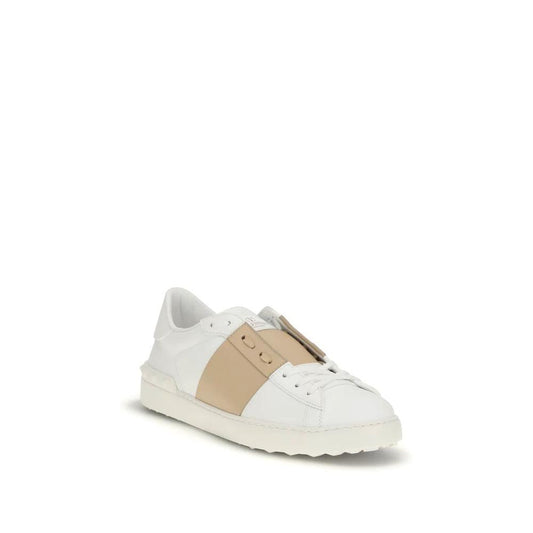 Valentino Garavani Weiße Low-Top-Sneaker aus Kalbsleder Bos Taurus by Valentino Garavani