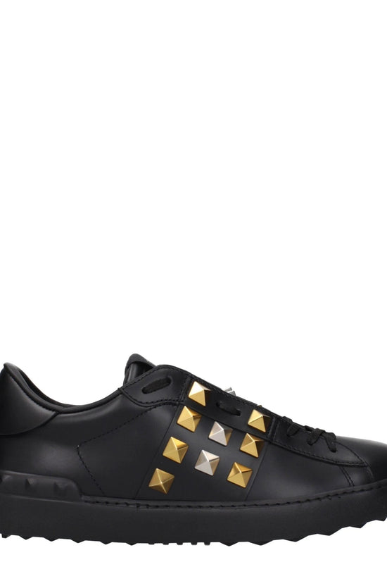 Valentino Garavani Schwarze Leder-Sneaker by Valentino Garavani