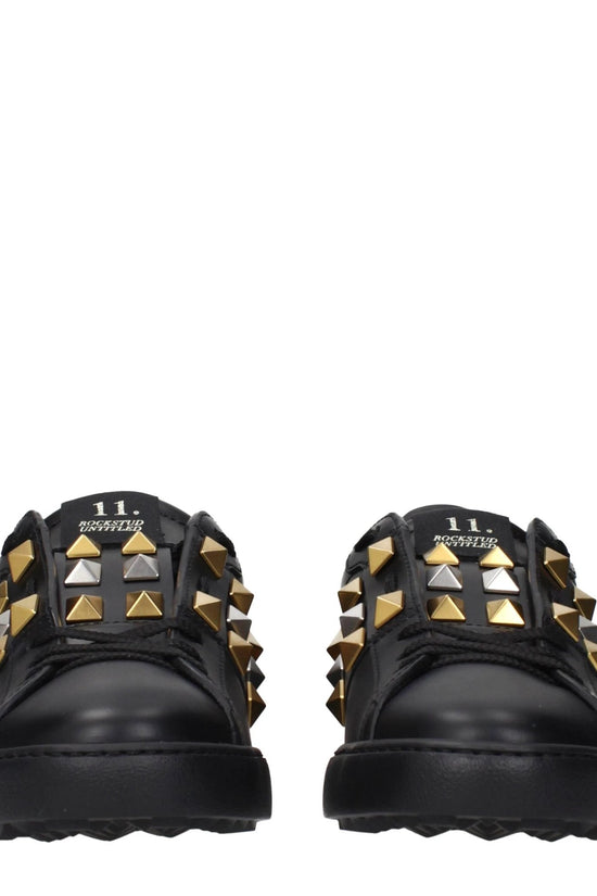 Valentino Garavani Schwarze Leder-Sneaker by Valentino Garavani