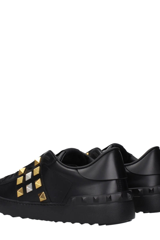 Valentino Garavani Schwarze Leder-Sneaker by Valentino Garavani