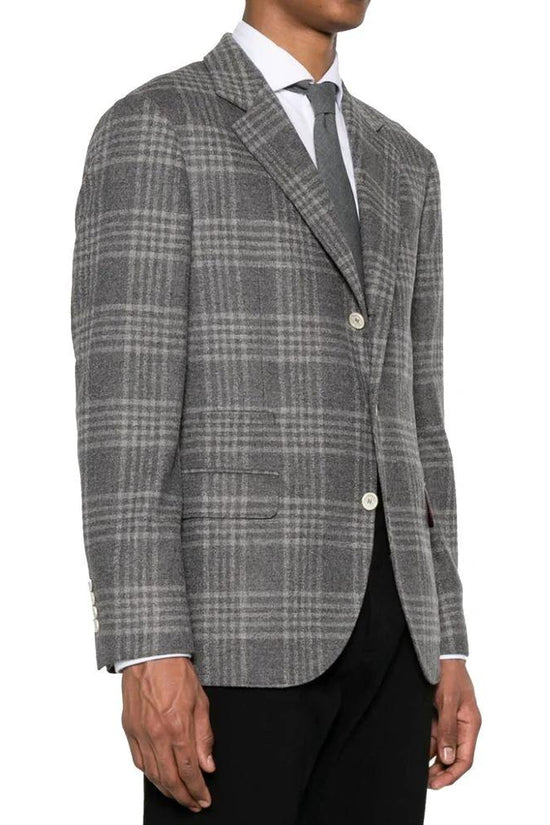 Brunello Cucinelli Grauer Kaschmir-Blazer by Brunello Cucinelli