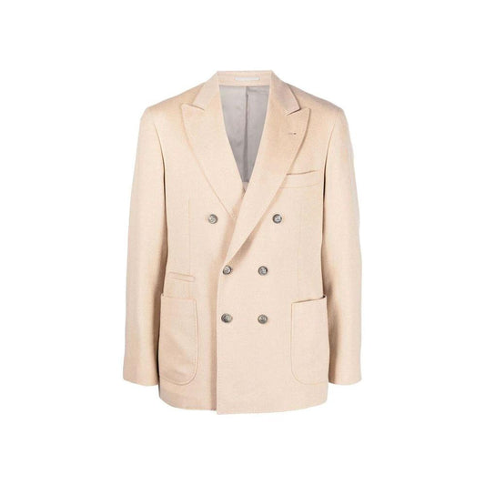 Brunello Cucinelli Cucinelli Beiger Wollmantel by Brunello Cucinelli Cucinelli